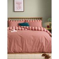 Furn The Ultimate Stripe Double Duvet Set Raspberry Smoothie