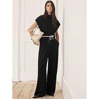 Mint Velvet Contrast Waist Trouser - Black