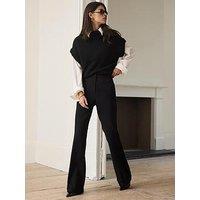 Mint Velvet Patch Pocket Flare Pants - Black