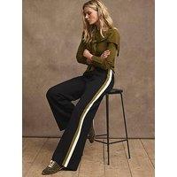 Mint Velvet Tie Waist Track Pant - Black
