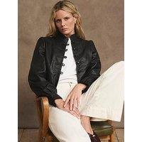 Mint Velvet Black Button Detail Jacket
