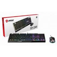 Msi Vigor Gk30 Combo Rgb Keyboard + Clutch Gm11 Mouse Black
