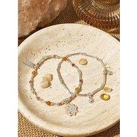 Chlobo Sunkeeper Set Of 2 Bracelets - Silver