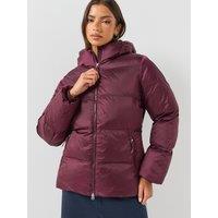 Gant Womens Hooded Two-Way Zip Padded Jacket - Red