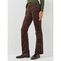 Gant Womens Corduroy Flare Stretch Jeans - Brown