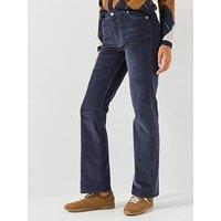Gant Womens Corduroy Slim Flare Jeans - Blue