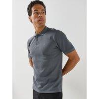 Jack & Jones Mens Stretch Pique Polo Shirt - Dark Grey
