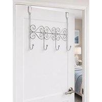 Showerdrape Showerdrape Swirls Chrome Over Door Storage Hooks