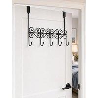 Showerdrape Showerdrape Swirls Black Over Door Storage Hooks
