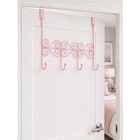 Showerdrape Showerdrape Swirls Pink Over Door Storage Hooks