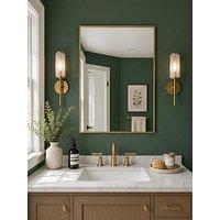 Showerdrape Showerdrape Bayswarer Brushed Gold Framed Rectangular Mirror 60X45Cm