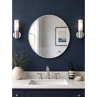 Showerdrape Showerdrape Woolwich Brushed Chrome Framed Round Mirror 45X45Cm