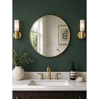 Showerdrape Showerdrape Woolwich Brushed Gold Framed Round Mirror 45X45Cm