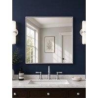 Showerdrape Paddington Brushed Chrome Framed Square Mirror 45X45Cm