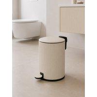Showerdrape Alpini Beige Round Ribbed 3L Soft Close Pedal Bin
