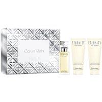 Calvin Klein Eternity Eau De Parfum For Women, Body Lotion And Shower Gel Trio Gift Set