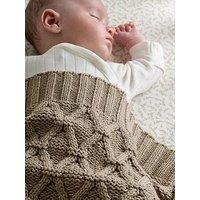 Mamas & Papas Knitted Blanket - Diamond Mocha