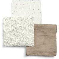 Mamas & Papas 3 Pack Large Muslin Squares - Seedling