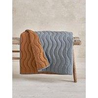 Mamas & Papas Cotbed/Cot Quilt - Blue Mustard Wave