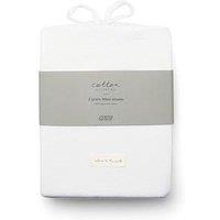 Mamas & Papas 2 Moses/Carrycot Fitted Sheets (35X78) White