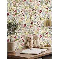 Arthouse Pretty Meadow Natural & Mulitcolour Wallpaper