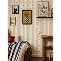Arthouse Sweetheart Stripe Beige & Blush Pink Wallpaper