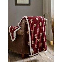 Deyongs Highland Cows Burgundy Large Throw 140X180Cm