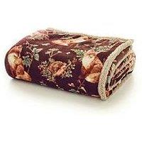Deyongs Woodland Wildlife Wine Large Throw 140X180Cm
