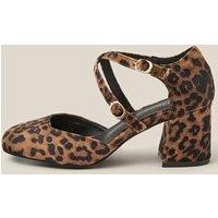 Monsoon Gia Leopard Mary Janes - Brown