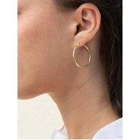 Seol + Gold 18Ct Gold Plated Medium 30Mm Creole Hoop Earrings