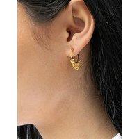 Seol + Gold 18Ct Gold Plated Shaker Hoop Earrings
