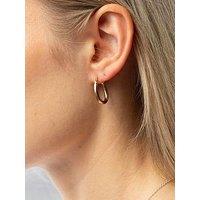 Seol + Gold 18Ct Gold Plated Mini Oval Hoops