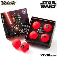 Volvik Volvik Vivid Soft Star Wars Darth Vader 4 Golf Balls + Marker Pack