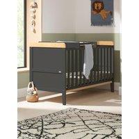 Tutti Bambini Rio Cot Bed With Cot Top Changer & Mattress - Slate/Honey Oak