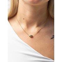 Seol + Gold 18Ct Gold Plated Slider Coffee Bean Necklace