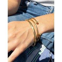 Seol + Gold 18Ct Gold Plated Solid Rounded Bangle