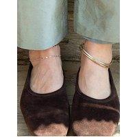 Seol + Gold Sterling Silver Sequin Chain Ankle Bracelet