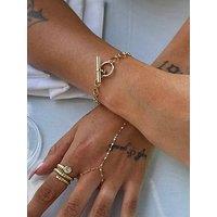 Seol + Gold 18Ct Gold Plated T-Bar Bracelet