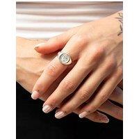 Seol + Gold Sterling Silver Angel Cherub Signet Ring
