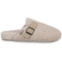 Totes Isotoner Womens Borg Clog Slippers - Oat