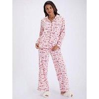 Boux Avenue Flutter Bows Pj In A Bag - Ivory Mix