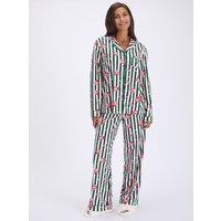 Boux Avenue Present Stripe Pj In A Bag - Green Mix