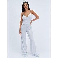 Boux Avenue Pointelle Frill Cami Pj Set - Ice Blue