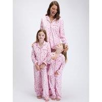 Boux Avenue Girls Heart Print Button Front Pyjamas - Pink