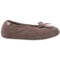 Totes Isotoner Womens Terry Ballet Slippers - Taupe