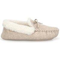 Totes Velour Moccasin Slippers - Taupe