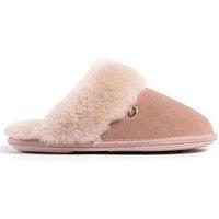 Just Sheepskin Womens Duchess Sheepskin Lined Mule Slip-On Slippers - Pink