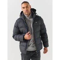 Gant Mens Active Cloud Padded Hood Zip Jacket - Black