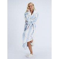 Boux Avenue Stripe Shawl Long Gown - Blue Mix