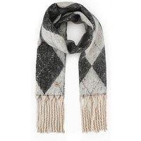 Totes Totes Womens Chunky Brushed Argyle Scarf - Grey